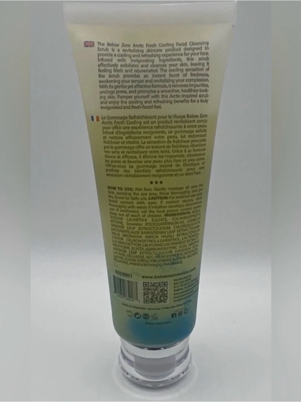 Below Zero Arctic Fresh Cooling Facial Cleansing Scrub ~ Retail $150